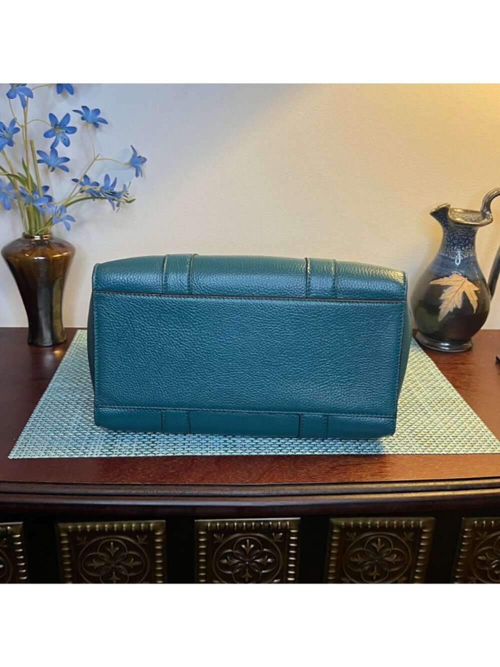NWOT Mulberry Green Classic Grain Leather Small Zipped Bayswater Tote Bag - Picture 7 of 15